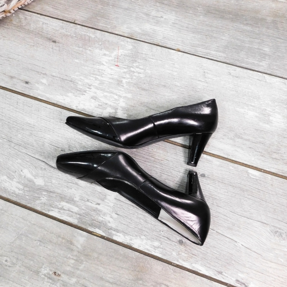 ROS HAMMERSON WMN 7M VALLERIE LTHR HEEL PUMPS - Picture 3 of 7